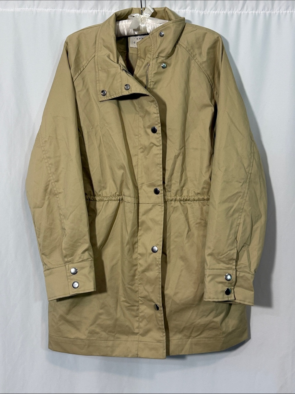 a new day Tan Lightweight Trench Coat with Snap Placket